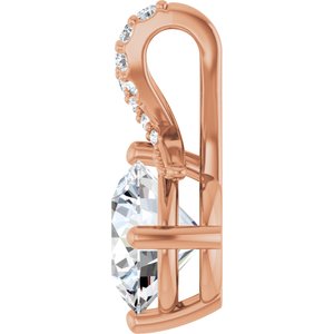 18K Rose Gold 8.2 mm Round Pendant Mounting – image 5
