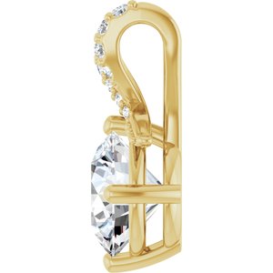 10K Yellow Gold 8.2 mm Round Pendant Mounting – image 5