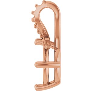 10K Rose Gold 8.2 mm Round Pendant Mounting – image 6