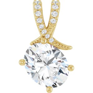 10K Yellow Gold 10x8 mm Oval Pendant Mounting