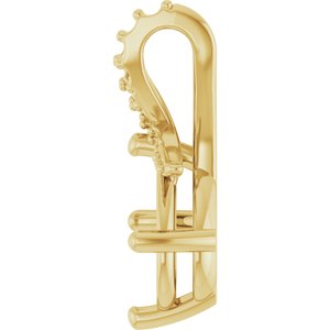 14K Yellow Gold 10x8 mm Oval Pendant Mounting – image 6