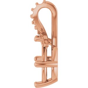 14K Rose Gold 10x8 mm Oval Pendant Mounting – image 6