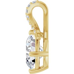 14K Yellow Gold 10x8 mm Oval Pendant Mounting – image 5