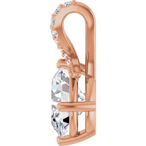 14K Rose Gold 10x8 mm Oval Pendant Mounting – image 5