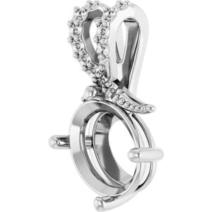 Platinum 10x8 mm Oval Pendant Mounting – image 4