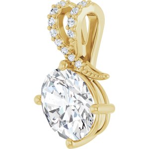 14K Yellow Gold 10x8 mm Oval Pendant Mounting – image 3