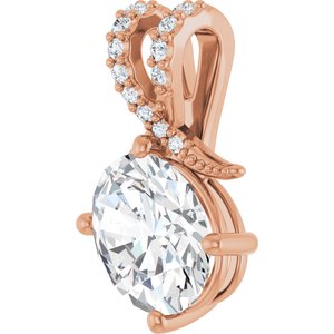 14K Rose Gold 10x8 mm Oval Pendant Mounting – image 3