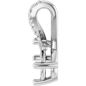 Sterling Silver 7x5 mm Oval .06 CTW Lab-Grown Diamond Semi-Set Pendant – image 6