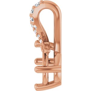 14K Rose Gold 7x5 mm Oval .06 CTW Lab-Grown Diamond Semi-Set Pendant – image 6
