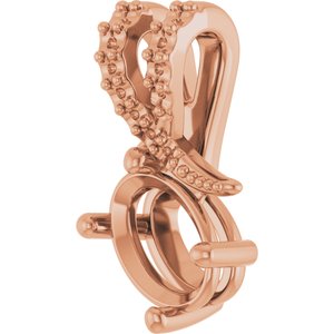 10K Rose Gold 7x5 mm Oval Pendant Mounting – image 4