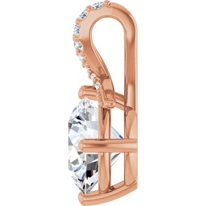 14K Rose Gold 9 mm Round Pendant Mounting – image 5