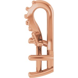 10K Rose Gold 3.25x3.25 mm Square Pendant Mounting – image 6