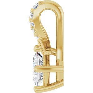 10K Yellow Gold 3.25x3.25 mm Square Pendant Mounting – image 5