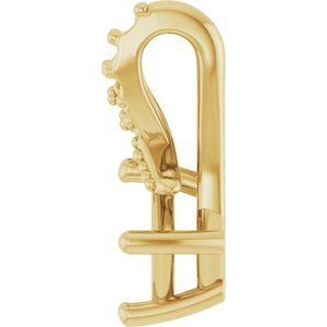 14K Yellow Gold 3.25x3.25 mm Square Pendant Mounting – image 6