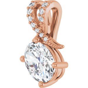 10K Rose Gold 8.5x6.5 mm Oval Pendant Mounting – image 3