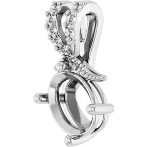 Platinum 8.5x6.5 mm Oval Pendant Mounting – image 4