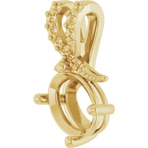 10K Yellow Gold 8.5x6.5 mm Oval Pendant Mounting – image 4