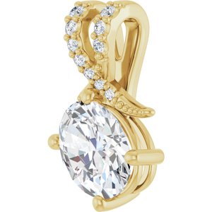 18K Yellow Gold 8.5x6.5 mm Oval Pendant Mounting – image 3