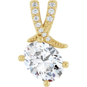 18K Yellow Gold 8.5x6.5 mm Oval Pendant Mounting