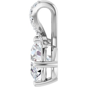 18K White Gold 8.5x6.5 mm Oval Pendant Mounting – image 5