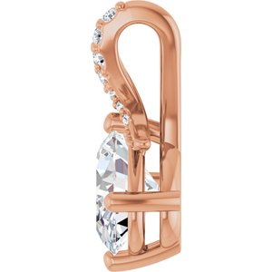10K Rose Gold 8.5x6.5 mm Oval Pendant Mounting – image 5