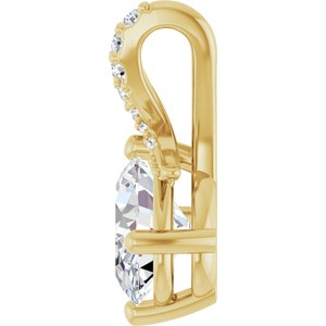 14K Yellow Gold 8.5x6.5 mm Oval Pendant Mounting – image 5
