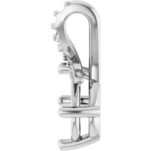 14K X1 White Gold 8.5x6.5 mm Oval Pendant Mounting – image 6