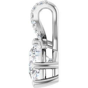 Platinum 8x6 mm Pear Pendant Mounting – image 5
