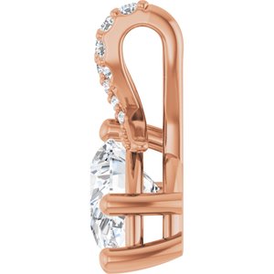 10K Rose Gold 8x6 mm Pear Pendant Mounting – image 5