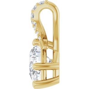 14K Yellow Gold 8x6 mm Pear Pendant Mounting – image 5