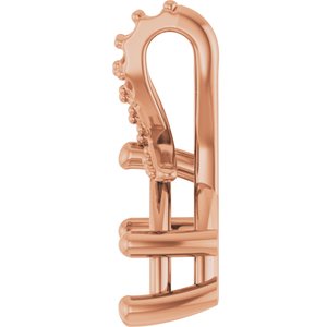 18K Rose Gold 8x6 mm Pear Pendant Mounting – image 6