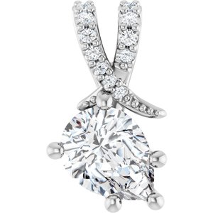 Continuum Sterling Silver 8x6 mm Pear Pendant Mounting