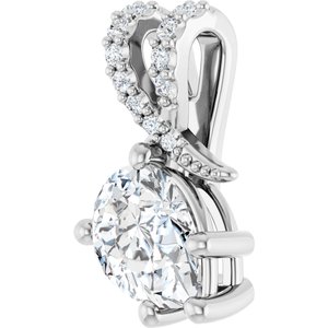 Platinum 8x6 mm Pear Pendant Mounting – image 3