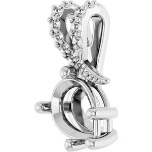 18K White Gold 8x6 mm Pear Pendant Mounting – image 4