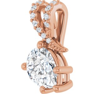 14K Rose Gold 8x6 mm Pear Pendant Mounting – image 3