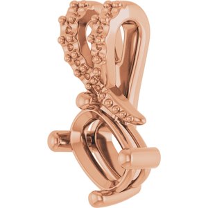 10K Rose Gold 6x4 mm Elongated Cushion Pendant Mounting – image 4
