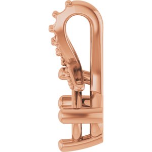 14K Rose Gold 6x4 mm Elongated Cushion Pendant Mounting – image 6