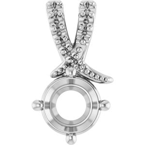 Platinum 6 mm Round Pendant Mounting – image 2