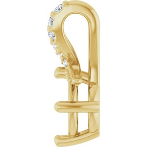 14K Yellow Gold 6 mm Round .06 CTW Lab-Grown Diamond Semi-Set Pendant – image 6