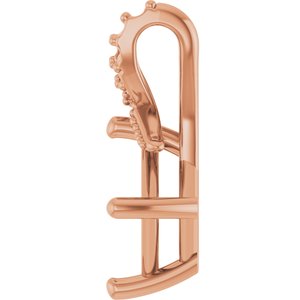 14K Rose Gold 6x6 mm Square Pendant Mounting – image 6