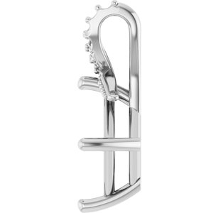 10K White Gold 8x8 mm Square Pendant Mounting – image 6