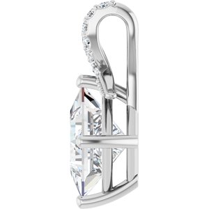 Platinum 8x8 mm Square Pendant Mounting – image 5