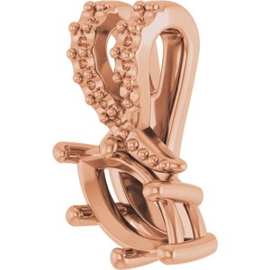 14K Rose Gold 7x3.5 mm Marquise Pendant Mounting – image 4