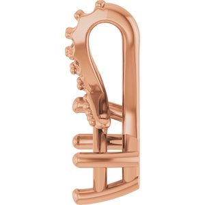 14K Rose Gold 4.5x3 mm Emerald Pendant Mounting – image 6