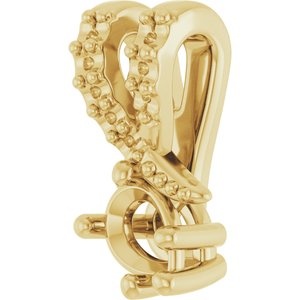 18K Yellow Gold 4x3 mm Pear Pendant Mounting – image 4