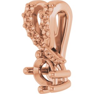 18K Rose Gold 4x3 mm Pear Pendant Mounting – image 4
