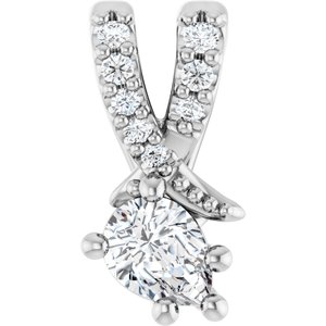 Sterling Silver 4x3 mm Pear Pendant Mounting