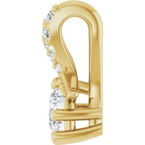 10K Yellow Gold 4x3 mm Pear Pendant Mounting – image 5