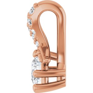 14K Rose Gold 4x3 mm Pear Pendant Mounting – image 5