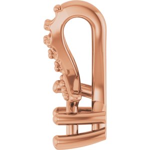 18K Rose Gold 4x3 mm Pear Pendant Mounting – image 6